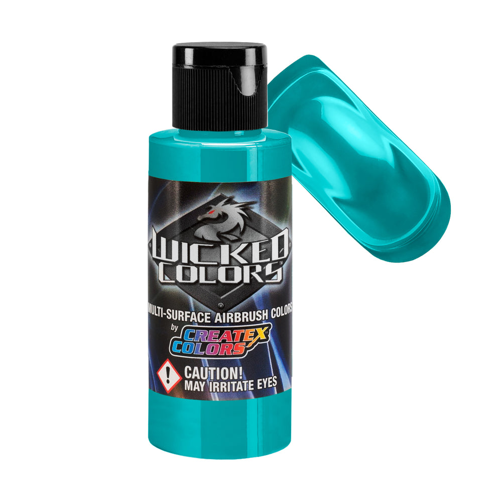 Aqua - Wicked Fluorescent Colors Airbrush Paint, 2 oz.