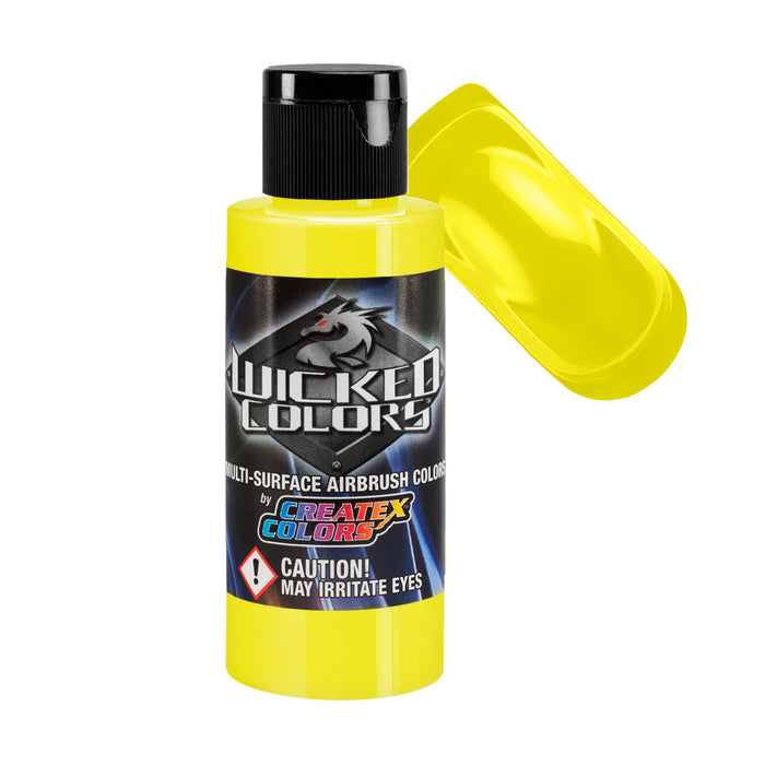 Yellow - Wicked Fluorescent Colors Airbrush Paint, 2 oz.