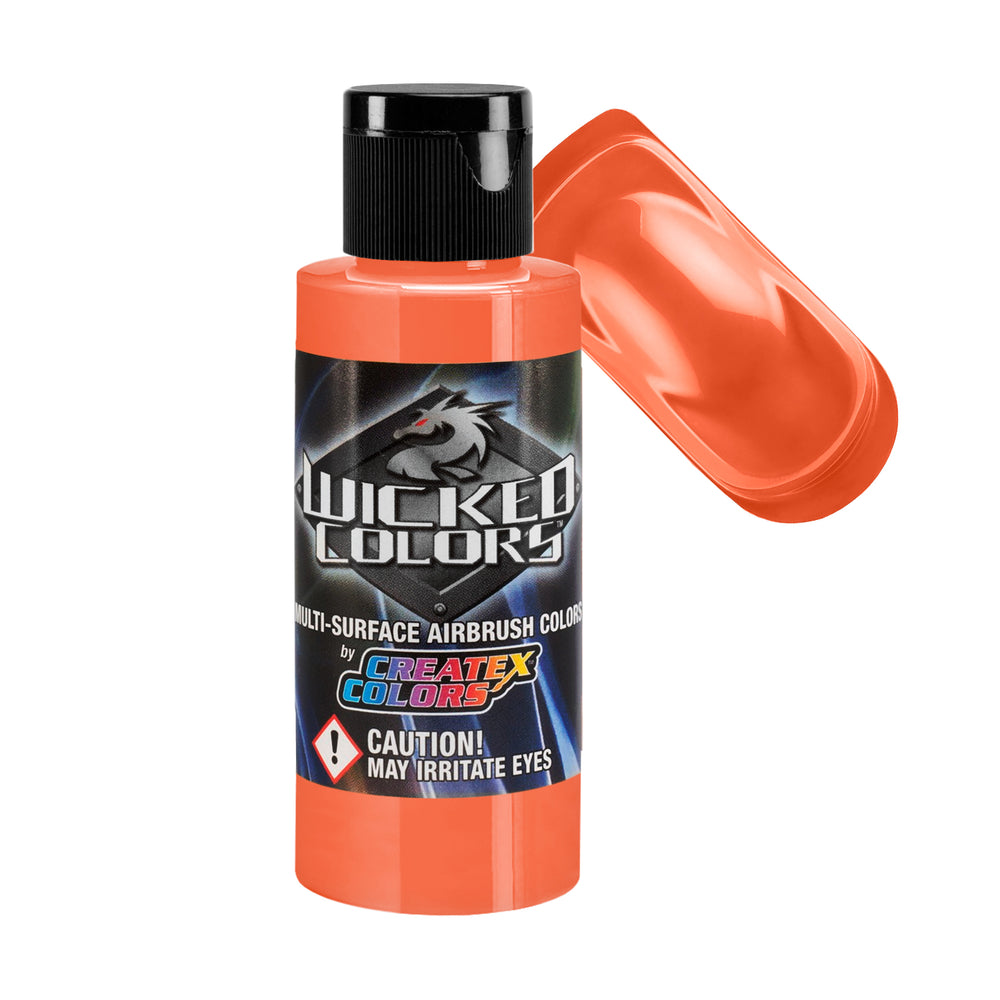 Orange - Wicked Fluorescent Colors Airbrush Paint, 2 oz.