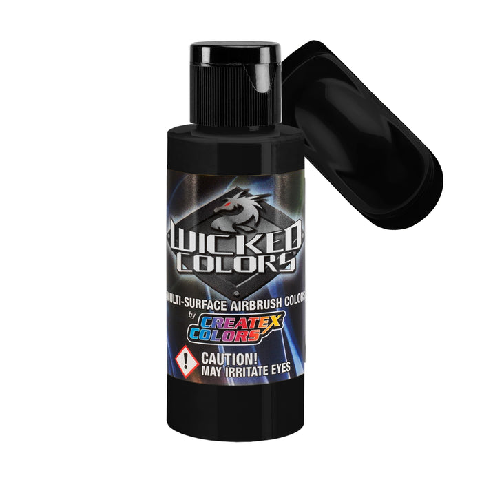 Black - Wicked Detail Semi Opaque Colors Airbrush Paint, Matte Finish, 2 oz.