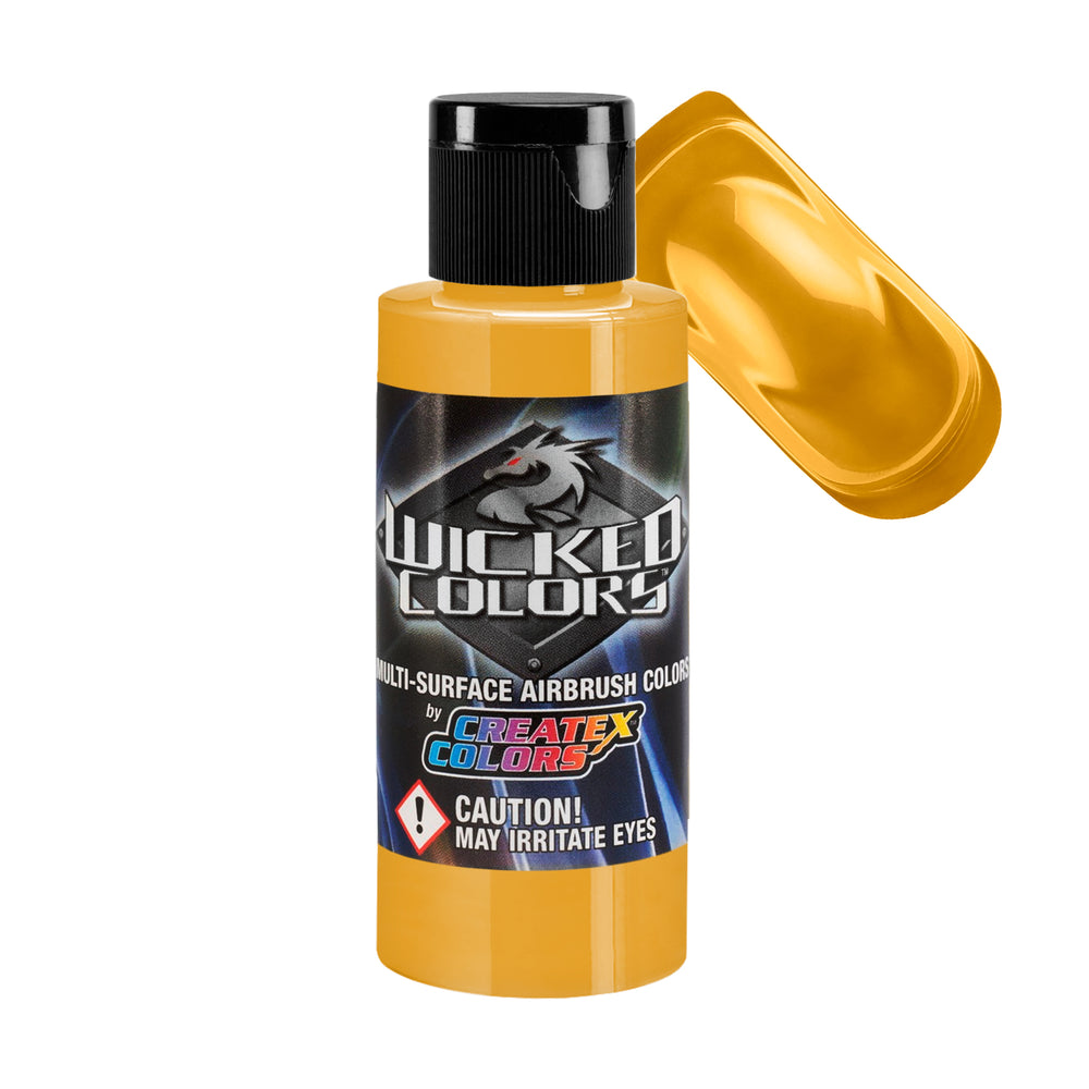 Raw Sienna - Wicked Detail Semi Opaque Colors Airbrush Paint, Matte Finish, 2 oz.