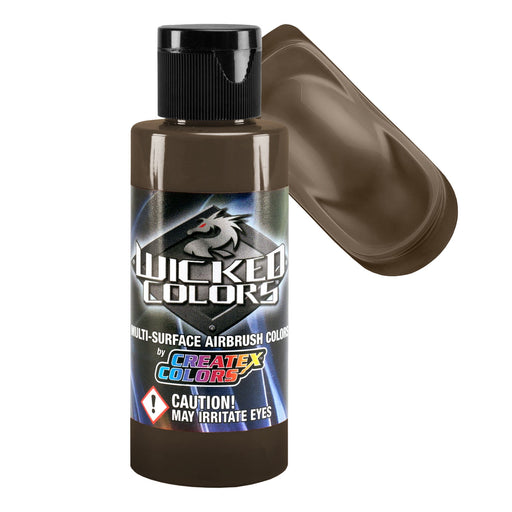 Raw Umber - Wicked Detail Semi Opaque Colors Airbrush Paint, Matte Finish, 2 oz.