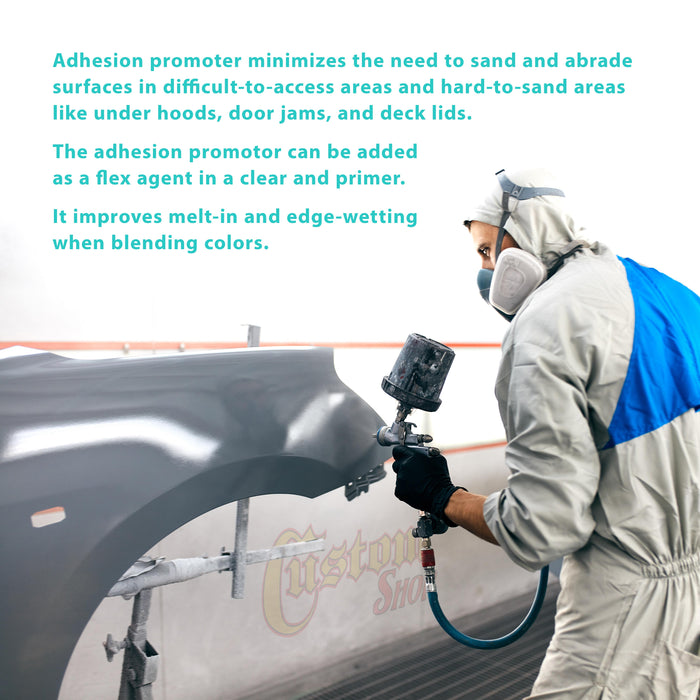 Premium Universal Adhesion Promoter and Tie Coat, 1 Quart - Paint Provides Superior Adhesion to Metal, Plastic, Fiberglass, Flex Agent - 50 State VOC Compliant for Autobody and Industrial