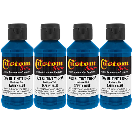 3 oz (Safety Blue Color) Urethane Tint Concentrate for Tinting Truck Bed Liner Coatings (Pack of 4)