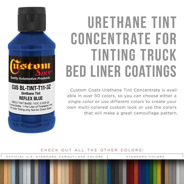 3 oz (Reflex Blue Color) Urethane Tint Concentrate for Tinting Truck Bed Liner Coatings