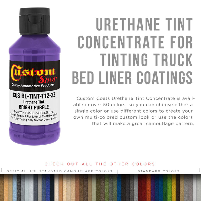 3 oz (Bright Purple Color) Urethane Tint Concentrate for Tinting Truck Bed Liner Coatings