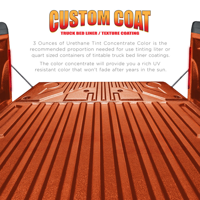 3 oz (Safety Orange Color) Urethane Tint Concentrate for Tinting Truck Bed Liner Coatings