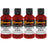 3 oz (Hot Rod Red Color) Urethane Tint Concentrate for Tinting Truck Bed Liner Coatings - Pack of 4