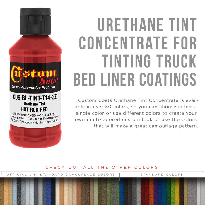 3 oz (Hot Rod Red Color) Urethane Tint Concentrate for Tinting Truck Bed Liner Coatings