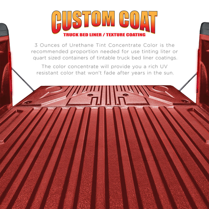 3 oz (Hot Rod Red Color) Urethane Tint Concentrate for Tinting Truck Bed Liner Coatings