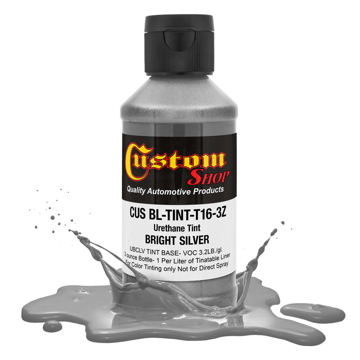 3 oz (Bright Silver Color) Urethane Tint Concentrate for Tinting Truck Bed Liner Coatings