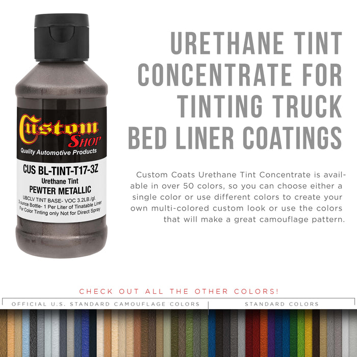 3 oz (Pewter Metallic Color) Urethane Tint Concentrate for Tinting Truck Bed Liner Coatings