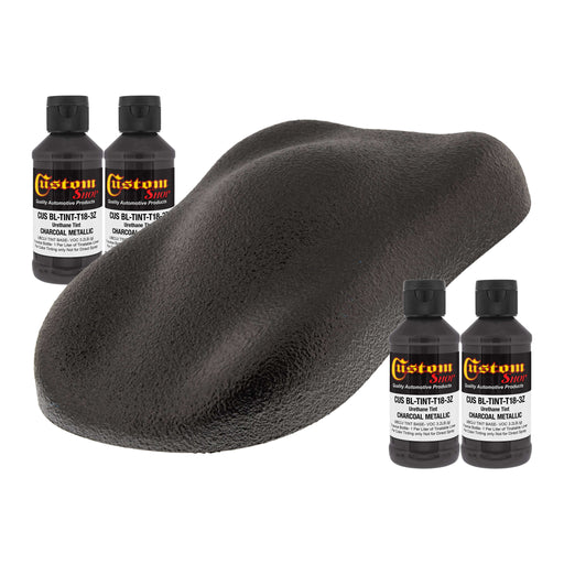 3 oz (Charcoal Metallic Color) Urethane Tint Concentrate for Tinting Truck Bed Liner Coatings - Pack of 4