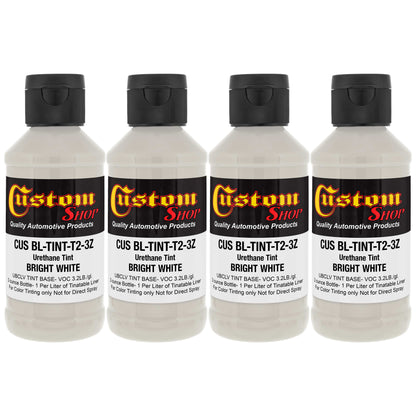 3 oz (Bright White Color) Urethane Tint Concentrate for Tinting Truck Bed Liner Coatings - Pack of 4