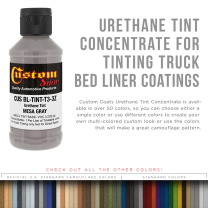 3 oz (Mesa Gray Color) Urethane Tint Concentrate for Tinting Truck Bed Liner Coatings