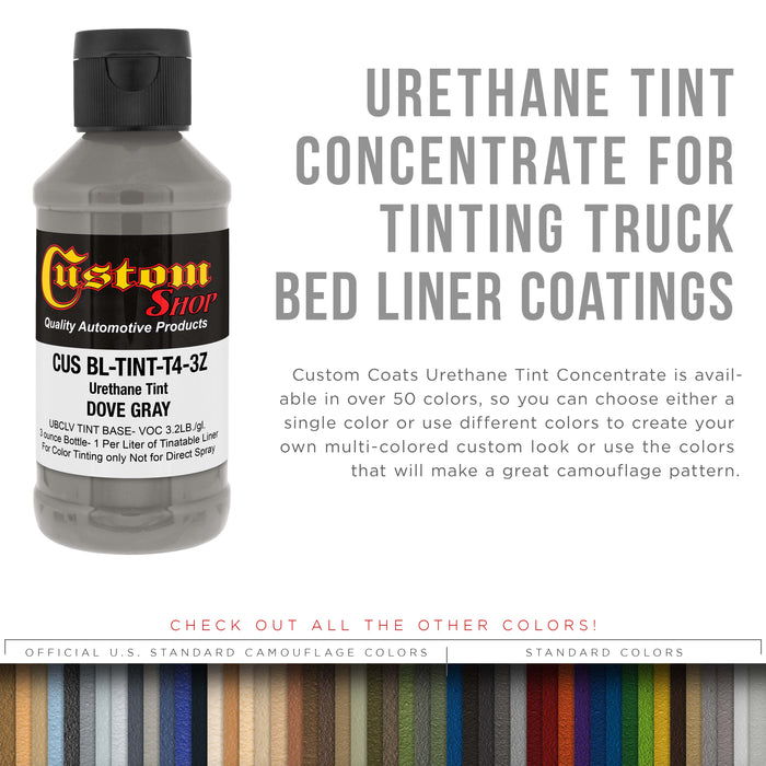 3 oz (Dove Gray Color) Urethane Tint Concentrate for Tinting Truck Bed Liner Coatings