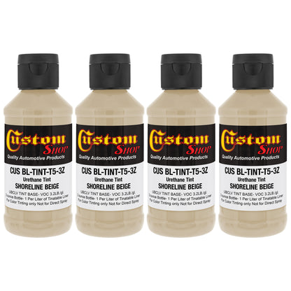 3 oz (Shoreline Beige Color) Urethane Tint Concentrate for Tinting Truck Bed Liner Coatings - Pack of 4