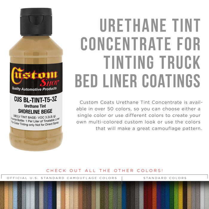 3 oz (Shoreline Beige Color) Urethane Tint Concentrate for Tinting Truck Bed Liner Coatings