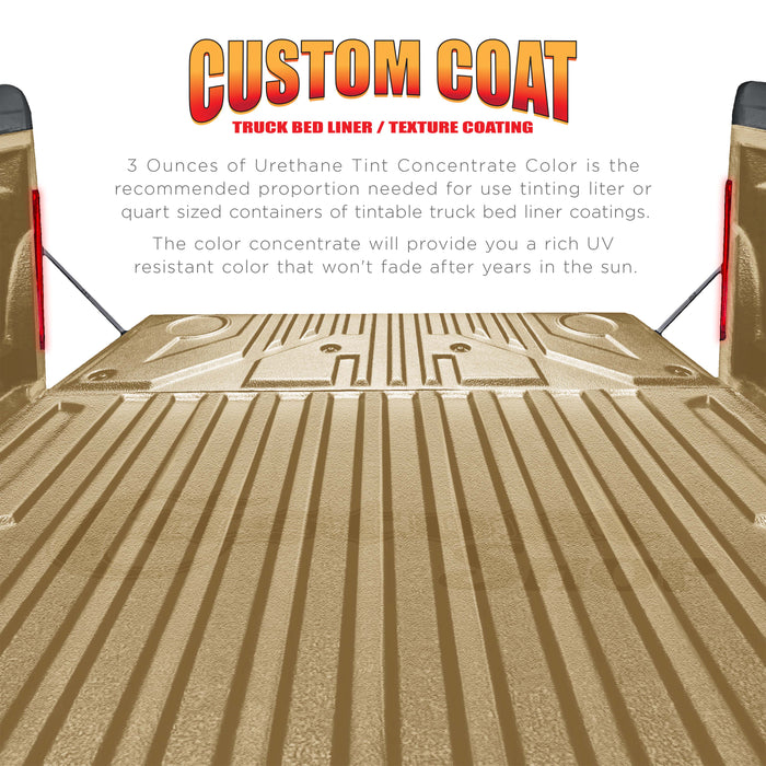 3 oz (Shoreline Beige Color) Urethane Tint Concentrate for Tinting Truck Bed Liner Coatings