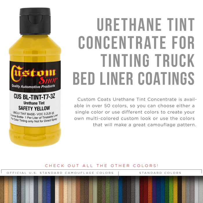 3 oz (Safety Yellow Color) Urethane Tint Concentrate for Tinting Truck Bed Liner Coatings