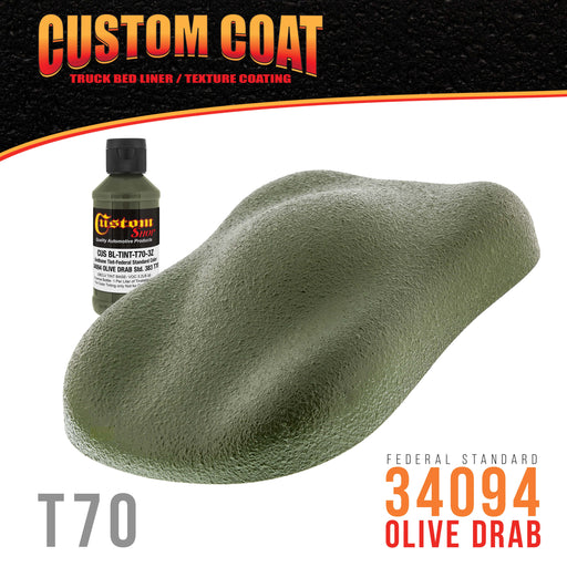 Camouflage Series 3 oz (Olive Drab Federal Standard Color #34094) Urethane Tint Concentrate for Tinting Truck Bed Liner Coatings - Sprayable Rollable