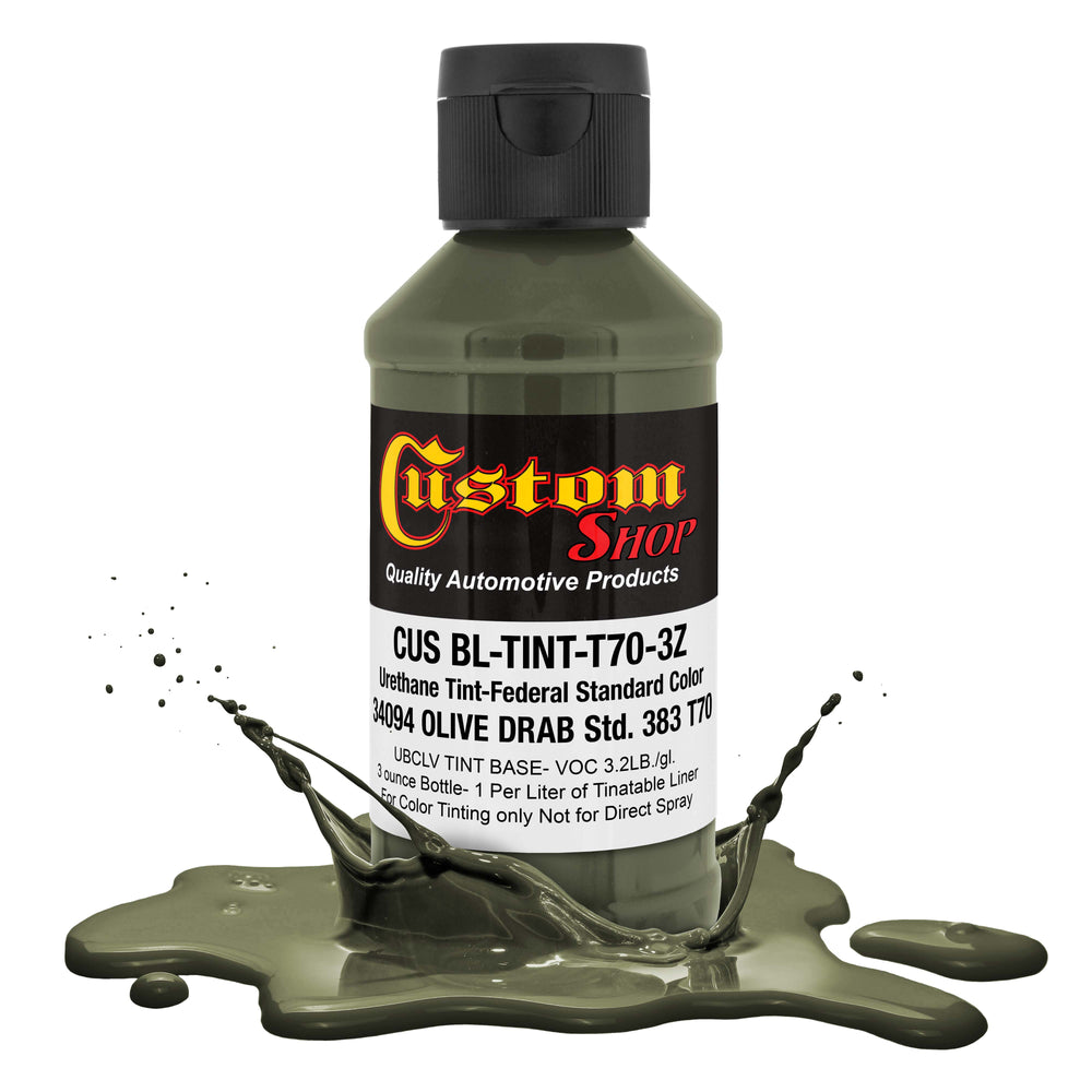 Camouflage Series 3 oz (Olive Drab Federal Standard Color #34094) Urethane Tint Concentrate for Tinting Truck Bed Liner Coatings - Sprayable Rollable