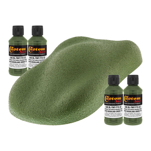 Camouflage Series 3 oz (Woodland Green Federal Standard Color #34128) Urethane Tint Concentrate for Tinting Truck Bed Liner Coatings - Pack of 4