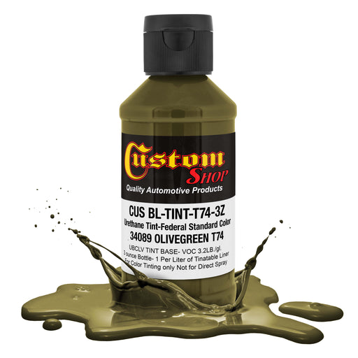 Camouflage Series 3 oz (Olive Green Federal Standard Color #34089) Urethane Tint Concentrate for Tinting Truck Bed Liner Coatings