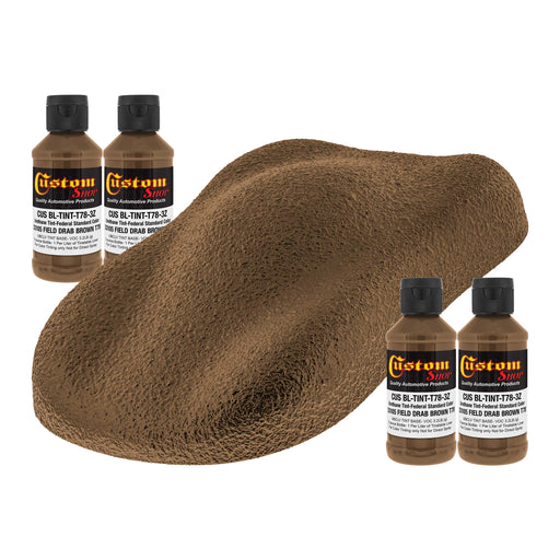 Camouflage Series 3 oz (Field Drab Brown Federal Standard Color #33105) Urethane Tint Concentrate for Tinting Truck Bed Liner Coatings - Pack of 4