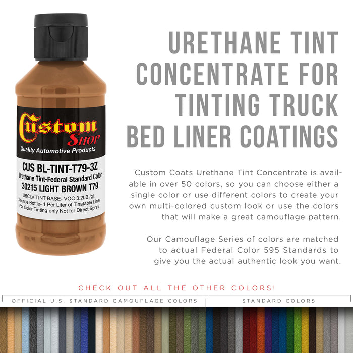 Camouflage Series 3 oz (Light Brown Federal Standard Color #30215) Urethane Tint Concentrate for Tinting Truck Bed Liner Coatings