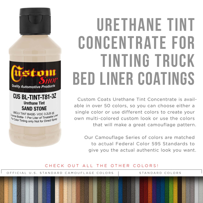 Camouflage Series 3 oz (Sandstone Federal Standard Color #33510) Urethane Tint Concentrate for Tinting Truck Bed Liner Coatings