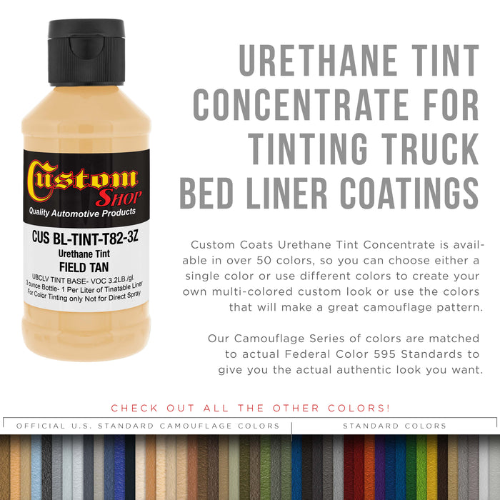 Camouflage Series 3 oz (Field Tan Federal Standard Color #30480) Urethane Tint Concentrate for Tinting Truck Bed Liner Coatings