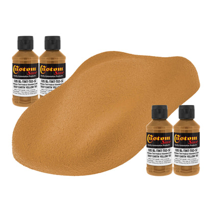 Camouflage Series 3 oz (Earth Yellow Federal Standard Color #30257) Urethane Tint Concentrate for Tinting Truck Bed Liner Coatings - Pack of 4