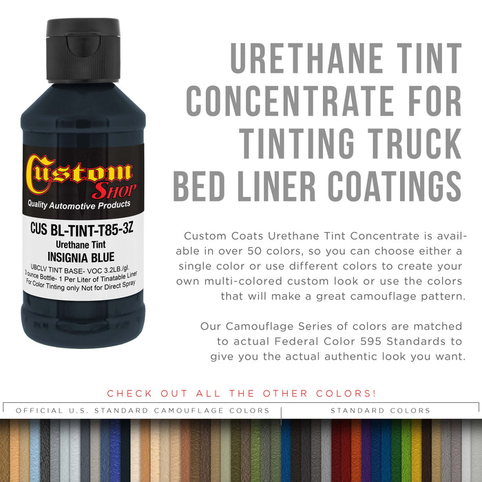 Camouflage Series 3 oz (Insignia Blue Federal Standard Color #25045) Urethane Tint Concentrate for Tinting Truck Bed Liner Coatings