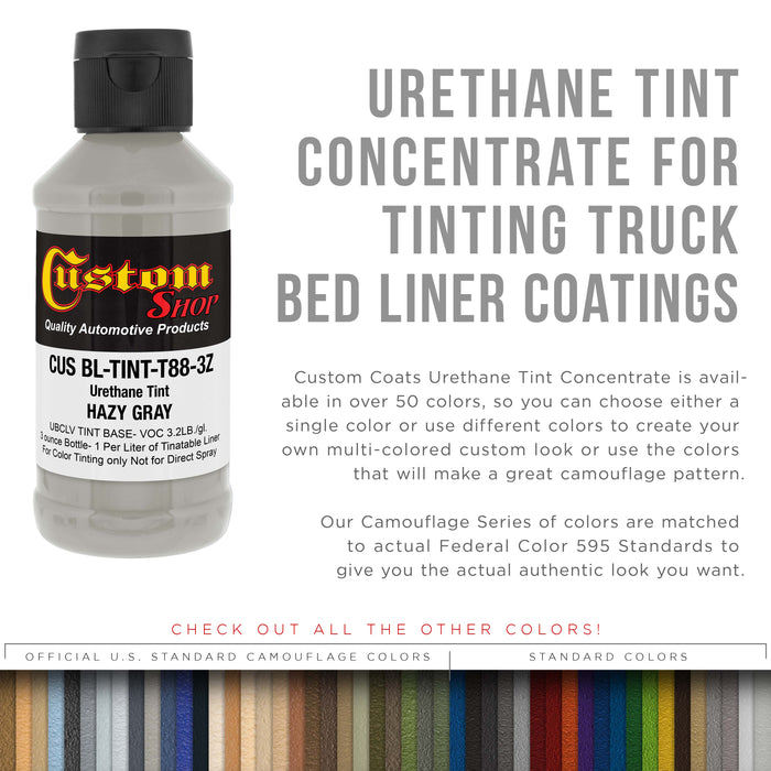 Camouflage Series 3 oz (Haze Gray Federal Standard Color #36270) Urethane Tint Concentrate for Tinting Truck Bed Liner Coatings - Sprayable & Rollable