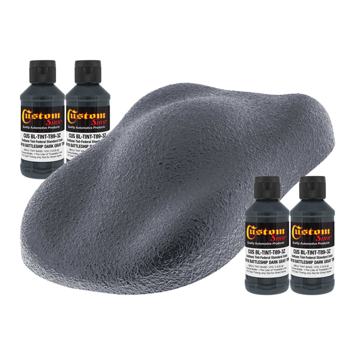 Camouflage Series 3 oz (Battleship Dark Gray Federal Standard Color #36118) Urethane Tint Concentrate for Tinting Truck Bed Liner Coatings - Pack of 4