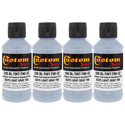 Camouflage Series 3 oz (Light Gray Federal Standard Color #36375) Urethane Tint Concentrate for Tinting Truck Bed Liner Coatings - Pack of 4