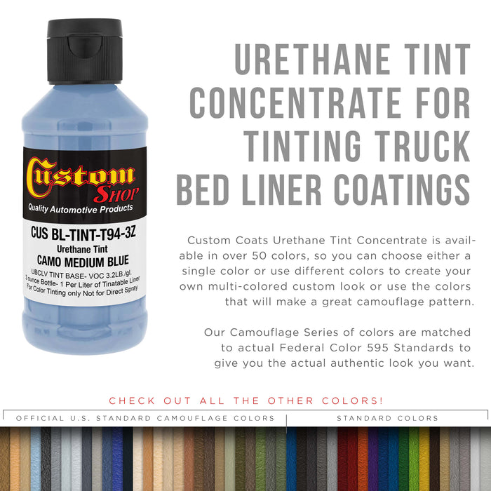 Camouflage Series 3 oz (Camo Medium Blue Federal Standard Color #35177) Urethane Tint Concentrate for Tinting Truck Bed Liner Coatings