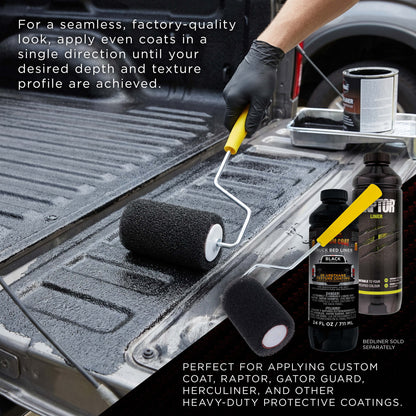 8-Pack Texture Roller Kit: 4" Loop Roller Covers (8pc) & Frames (2pc) - Roll-On Custom Coat Truck Bed Liner Application, Create Textured Effect Paint & Non-Skid Protective Coatings