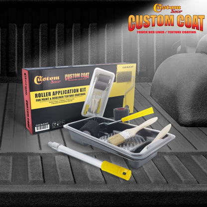Texture Paint & Bedliner Roller Accessory Application Kit - Roller Frame & Covers, Tray, Brushes - Roll-On Custom Coat Truck Bed Liner