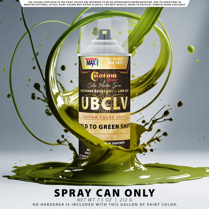 CCS Custom Color Shift Automotive Paint - Gold to Green Shifting Effect - Spray Can