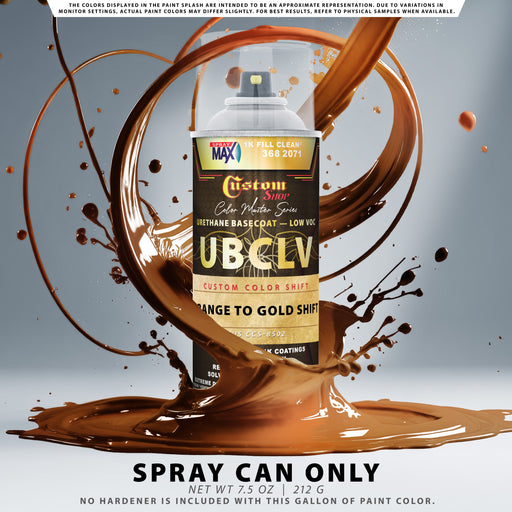 Custom Shop CCS Custom Color Shift Automotive Paint - Orange to Gold Shifting Effect - Spray Can