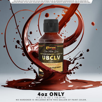CCS Custom Color Shift Automotive Paint - Apple Red to Gold Shifting Effect - 4-Ounce Bottle