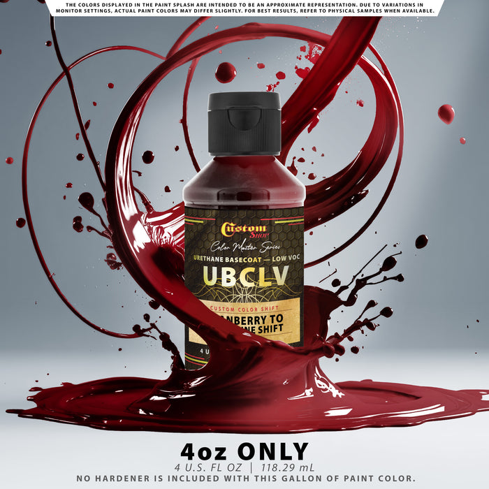 Custom Shop CCS Custom Color Shift Automotive Paint - Cranberry to Tangerine Shifting Effect - 4-Ounce Bottle