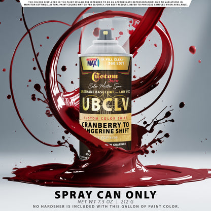 CCS Custom Color Shift Automotive Paint - Cranberry to Tangerine Shifting Effect - Spray Can