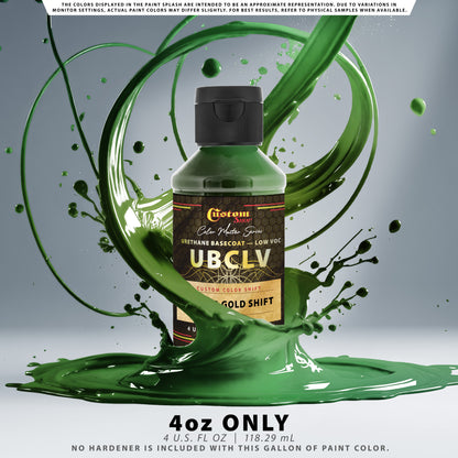 CCS Custom Color Shift Automotive Paint - Lime to Gold Shifting Effect - 4-Ounce Bottle