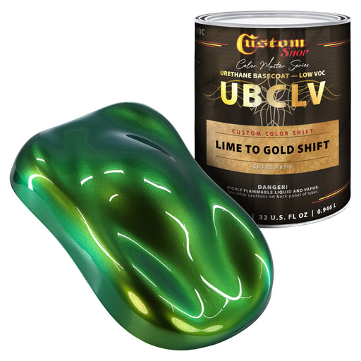 Custom Shop CCS Custom Color Shift Automotive Paint - Lime to Gold Shifting Effect - Quart