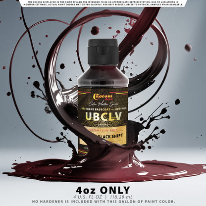 CCS Custom Color Shift Automotive Paint - Red to Black Shifting Effect - 4-Ounce Bottle