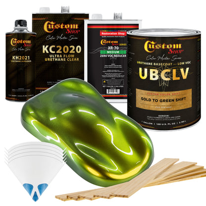 CCS Custom Color Shift Automotive Paint - Gold to Green Shifting Effect - Gallon Ultra Flow Kit