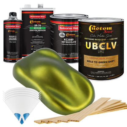 CCS Custom Color Shift Automotive Paint - Gold to Green Shifting Effect - Gallon Matte Kit